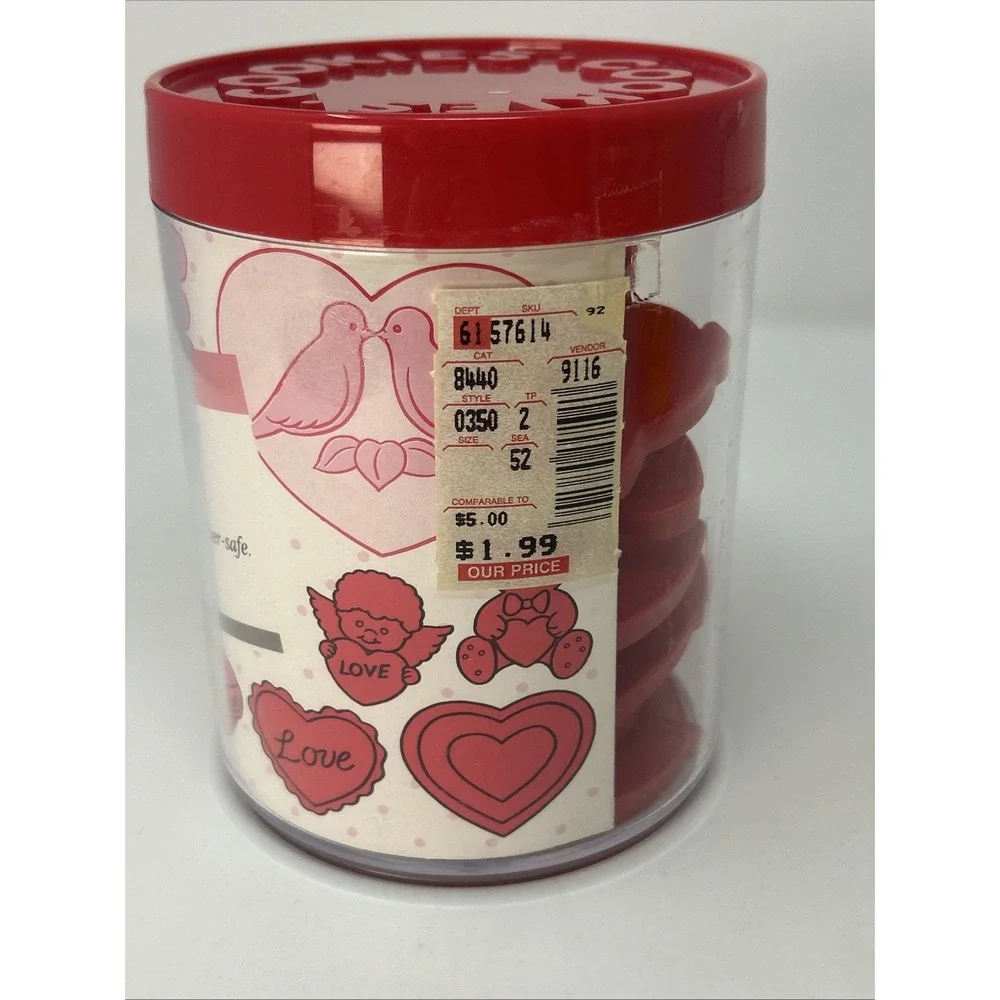 NEW Vintage Wilton I Love You Valentine Cookie Cutter Set Of 10 1990 Hearts